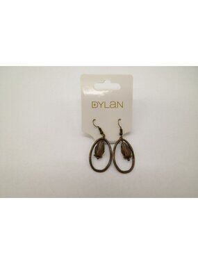 NWT Dylan Jewelry Bijou Earrings Weathered Bronze Dangle Drop Statement Boho